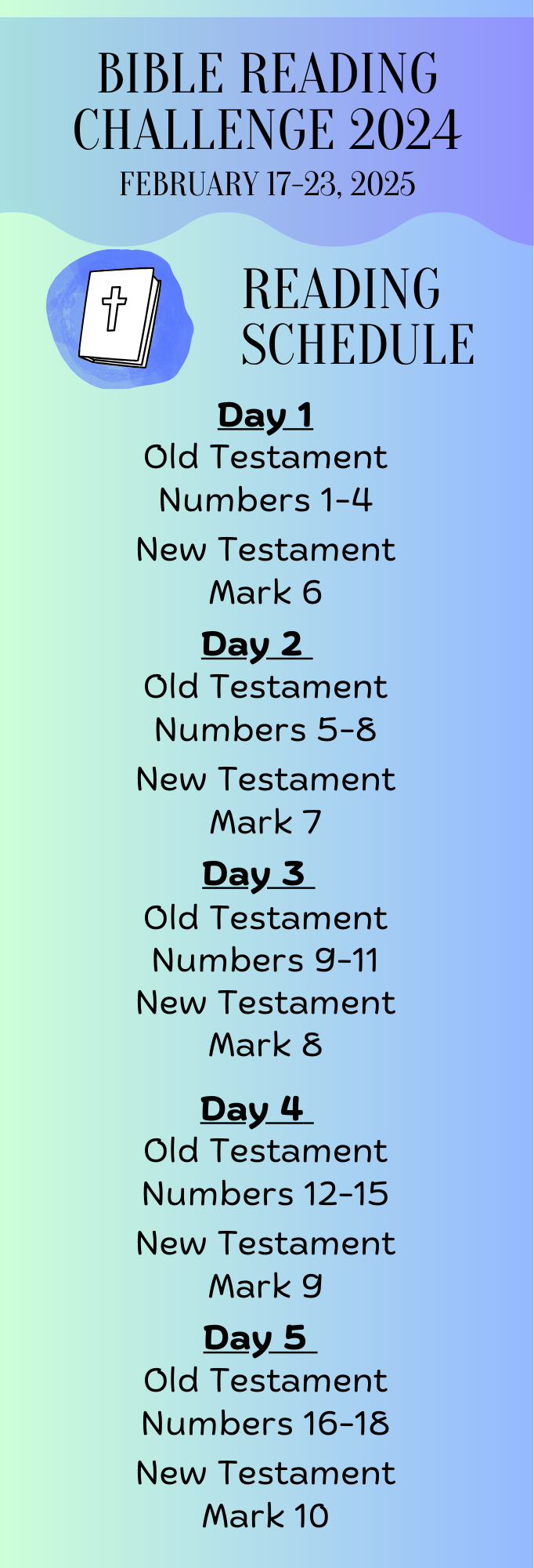 Week 8 Bible Readings